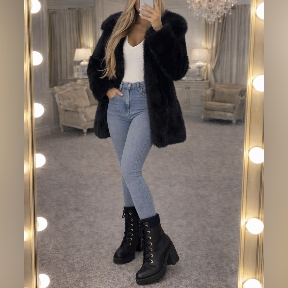 Black lace up boots